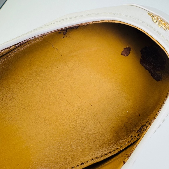 Coach Chelsea Ballet Flats Ivory Leather & Patent Leather Cap Toe Womens Sz 9.5B - Picture 12 of 12